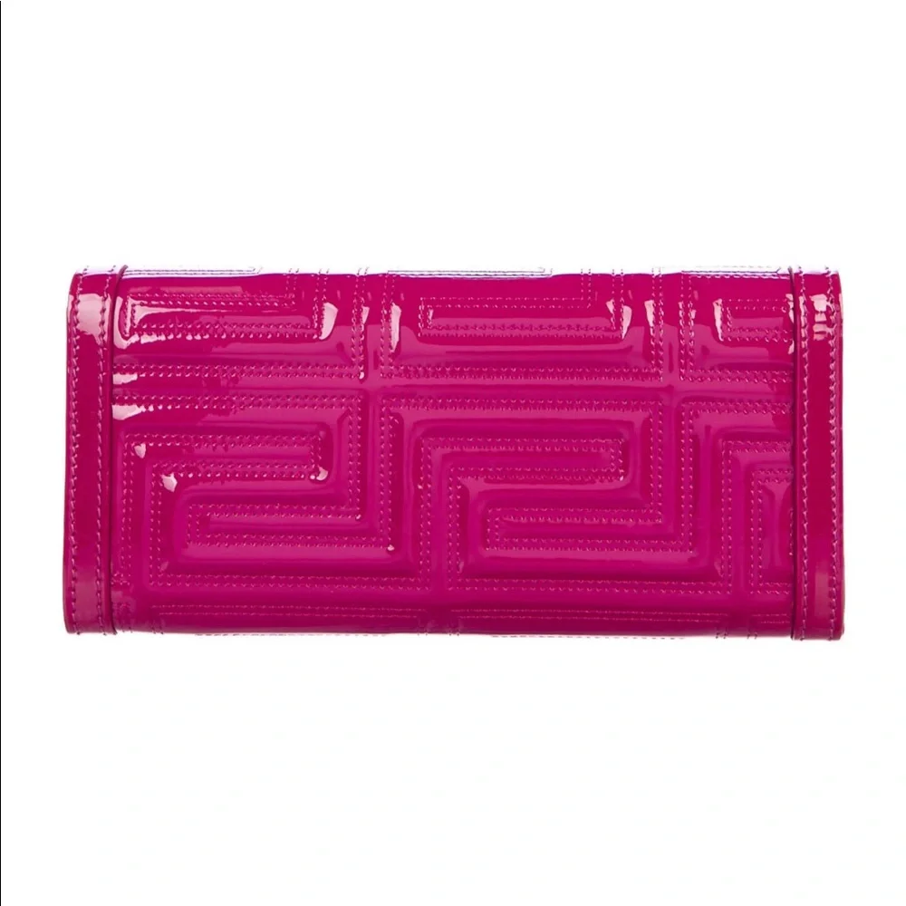 Gianni Versace Classy Continental Wallet Patent Leather